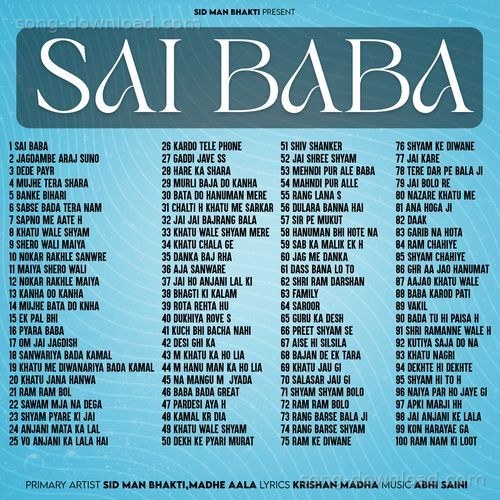 MUJHE TERA SHARA Sid Man Bhakti MP3 Download